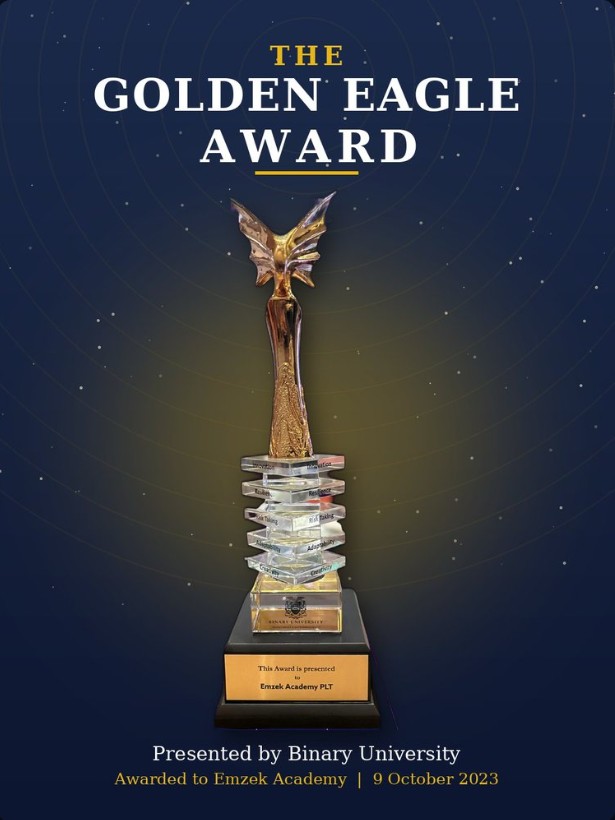 Emzek Academy's Golden Eagle Award 2023 Trophy